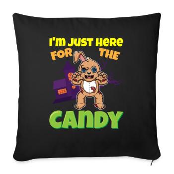 I'm Just Here For The Candy Scary Halloween Beast - Sofakissenbezug 45 x 45 cm - Schwarz - Vorne