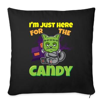 I'm Just Here For The Candy Scary Halloween Beast - Sofakissenbezug 45 x 45 cm - Schwarz - Vorne