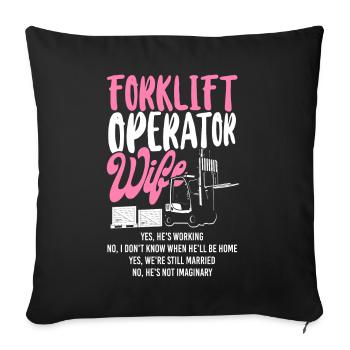 Certified Forklift Truck Operator - Sofakissenbezug 45 x 45 cm - Schwarz - Vorne