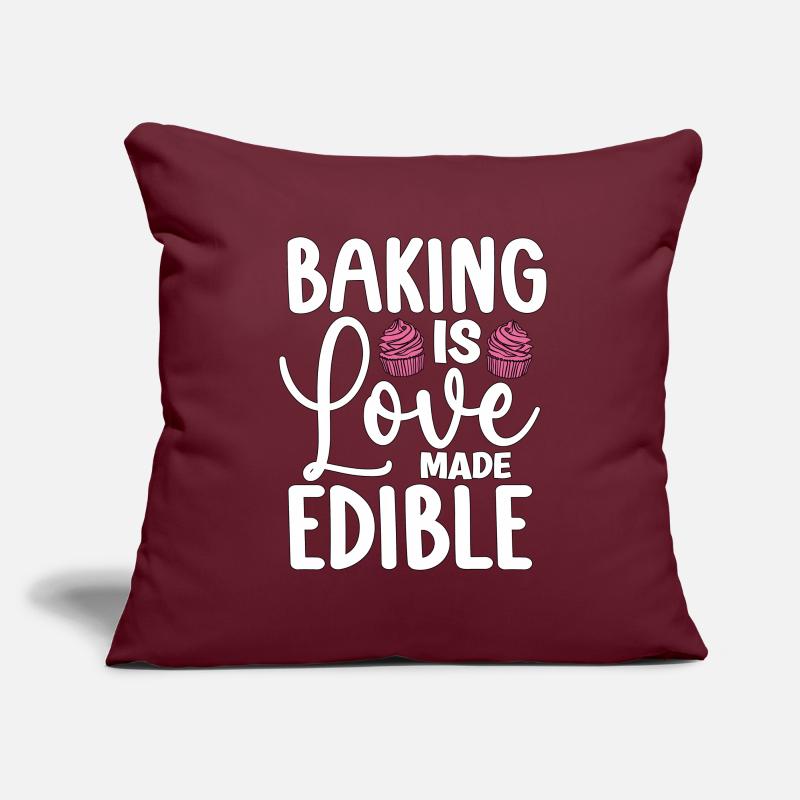 Baker Baking Is Love Made Edible Bakery Cake Bake Sofa pillowcase 17,3'' x 17,3'' (45 x 45 cm)