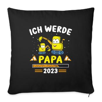 Papa 2023 Loading - Sofakissenbezug 45 x 45 cm - Schwarz - Vorne