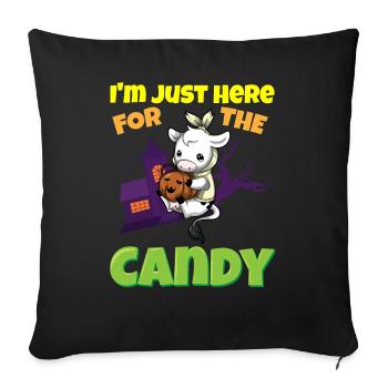 I'm Just Here For The Candy Scary Halloween Beast - Sofakissenbezug 45 x 45 cm - Schwarz - Vorne