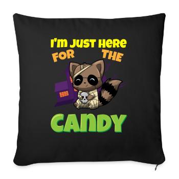 I'm Just Here For The Candy Scary Halloween Beast - Sofakissenbezug 45 x 45 cm - Schwarz - Vorne