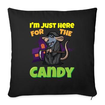 I'm Just Here For The Candy Scary Halloween Beast - Sofakissenbezug 45 x 45 cm - Schwarz - Vorne