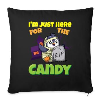I'm Just Here For The Candy Scary Halloween Beast - Sofakissenbezug 45 x 45 cm - Schwarz - Vorne