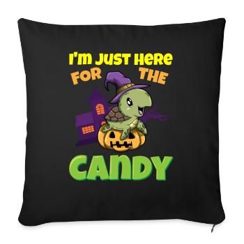 I'm Just Here For The Candy Scary Halloween Beast - Sofakissenbezug 45 x 45 cm - Schwarz - Vorne