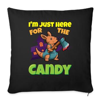 I'm Just Here For The Candy Scary Halloween Beast - Sofakissenbezug 45 x 45 cm - Schwarz - Vorne