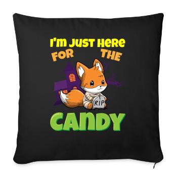 I'm Just Here For The Candy Scary Halloween Beast - Sofakissenbezug 45 x 45 cm - Schwarz - Vorne