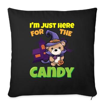 I'm Just Here For The Candy Scary Halloween Beast - Sofakissenbezug 45 x 45 cm - Schwarz - Vorne