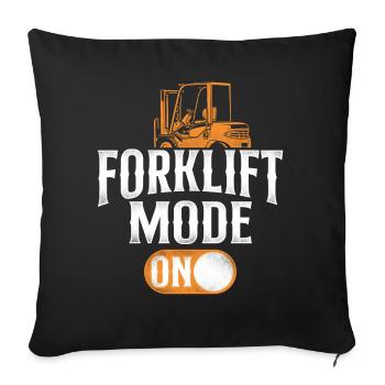 Certified Forklift Truck Operator - Sofa pillowcase 17,3'' x 17,3'' (45 x 45 cm) - black - Front
