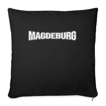 Magdeburg - Sofakissenbezug 45 x 45 cm - Schwarz - Vorne