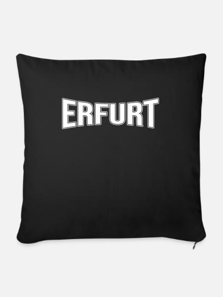 Erfurt - Sofakissenbezug 45 x 45 cm - Schwarz