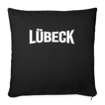 Lübeck - Housse de coussin décorative 45 x 45 cm - noir - Devant