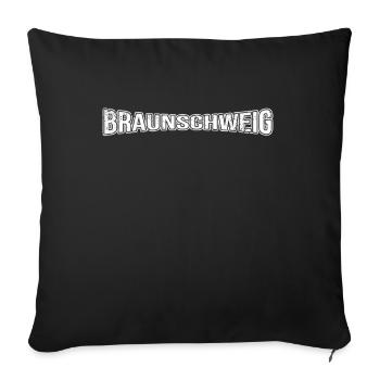 Braunschweig - Sofa pillowcase 17,3'' x 17,3'' (45 x 45 cm) - black - Front