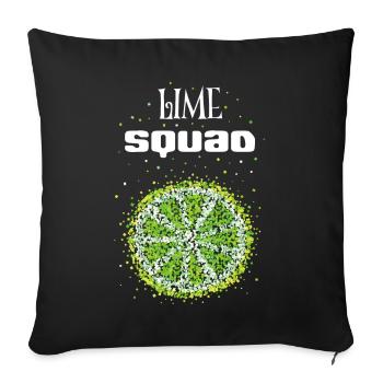 Remplacement du costume de chaux Carnaval Confettis - Housse de coussin décorative 45 x 45 cm - noir - Devant