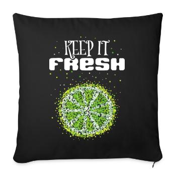 Remplacement du costume de chaux Carnaval Confettis - Housse de coussin décorative 45 x 45 cm - noir - Devant