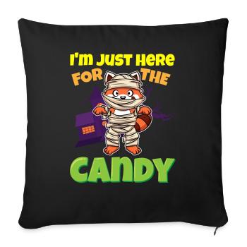 I'm Just Here For The Candy Scary Halloween Beast - Sofakissenbezug 45 x 45 cm - Schwarz - Vorne