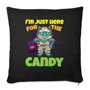 I'm Just Here For The Candy Scary Halloween Beast - Sofakissenbezug 45 x 45 cm - Schwarz - Vorne