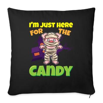 I'm Just Here For The Candy Scary Halloween Beast - Sofakissenbezug 45 x 45 cm - Schwarz - Vorne