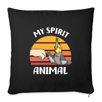 Calopsitte - Housse de coussin décorative 45 x 45 cm - noir - Devant