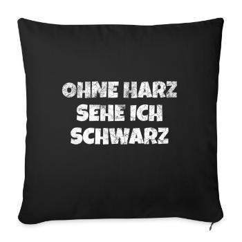 Harz Torfhaus Wanderung Harzer Brocken - Sofakissenbezug 45 x 45 cm - Schwarz - Vorne