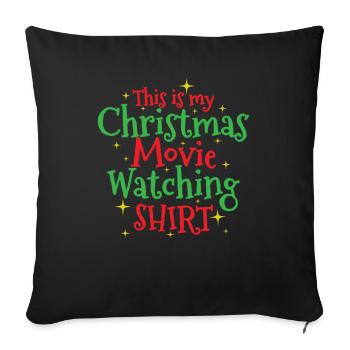 C’est mon film de Noël regarder le design - Housse de coussin décorative 45 x 45 cm - noir - Devant