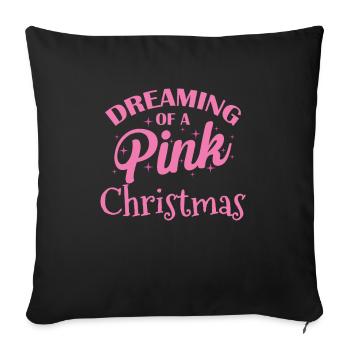 Rêver d’un Noël rose Weihnachten - Housse de coussin décorative 45 x 45 cm - noir - Devant