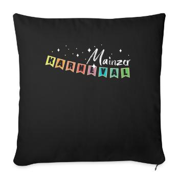 Mainzer Karneval Fasching Fasnacht Konfetti Mainz - Sofakissenbezug 45 x 45 cm - Schwarz - Vorne