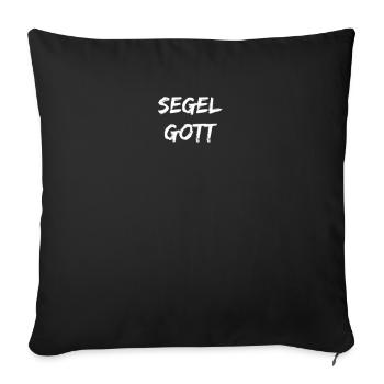 Segeln - Segel Gott - Sofakissenbezug 45 x 45 cm - Schwarz - Vorne