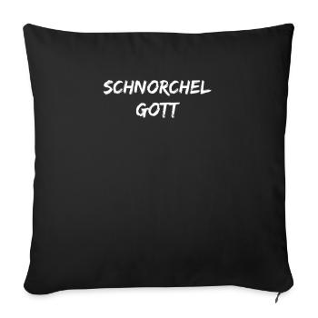 Tauchen - Schnorchel Gott - Sofakissenbezug 45 x 45 cm - Schwarz - Vorne