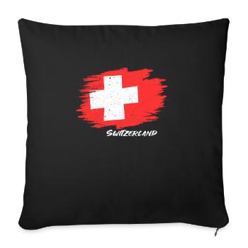 Suisse - Housse de coussin décorative 45 x 45 cm - noir - Devant