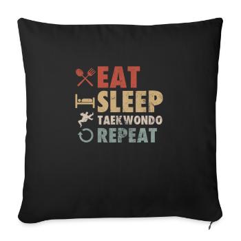 Taekwondo - Sofa pillowcase 17,3'' x 17,3'' (45 x 45 cm) - black - Front