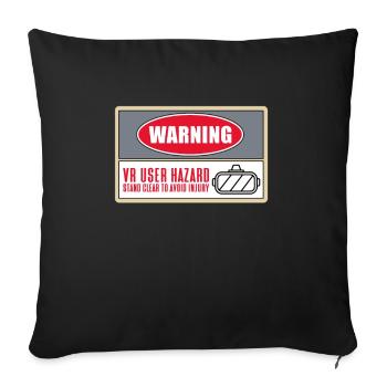 VR Virtual Reality - Sofakissenbezug 45 x 45 cm - Schwarz - Vorne