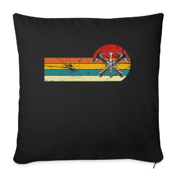 Lustiger Dachdecken Spruch - Dachdecker - Sofakissenbezug 45 x 45 cm - Schwarz - Vorne