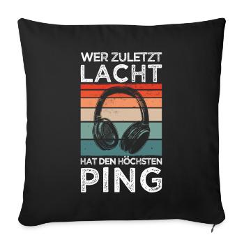 Lustiger Teenager Gaming Spruch - Gamer Jungs - Sofakissenbezug 45 x 45 cm - Schwarz - Vorne