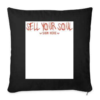Signez ma chemise Vendez votre âme Costume - Housse de coussin décorative 45 x 45 cm - noir - Devant