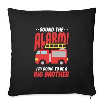 Big Brother Sibling Sister Gift - Sofa pillowcase 17,3'' x 17,3'' (45 x 45 cm) - black - Front