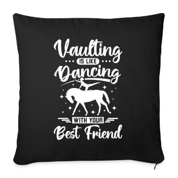 Voûter, c’est comme danser avec son meilleur ami - Housse de coussin décorative 45 x 45 cm - noir - Devant