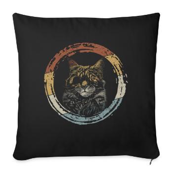 Best Cat Dad Ever Katzenpapa - Sofa pillowcase 17,3'' x 17,3'' (45 x 45 cm) - black - Front