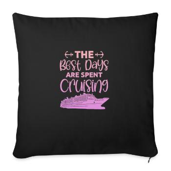 Cruise - Sofa pillowcase 17,3'' x 17,3'' (45 x 45 cm) - black - Front