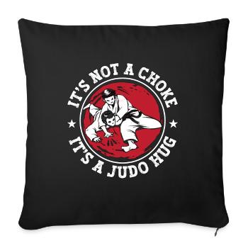 C’est un entraînement sportif de karaté de combattant de judo hug - Housse de coussin décorative 45 x 45 cm - noir - Devant