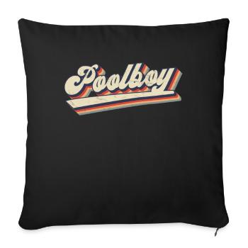 Poolboy Lifeguard Lifeguard Swimming Pool - Sofa pillowcase 17,3'' x 17,3'' (45 x 45 cm) - black - Front