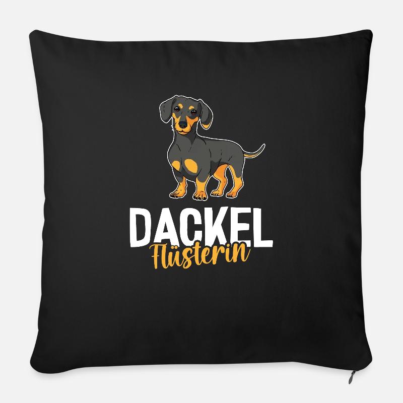 Teckel Hund Spruch - Dachshund & Dackel - Sofakissenbezug 45 x 45 cm - Schwarz