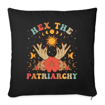 Hex The Patriarchy Witchy Feminism Fall - Sofa pillowcase 17,3'' x 17,3'' (45 x 45 cm) - black - Front
