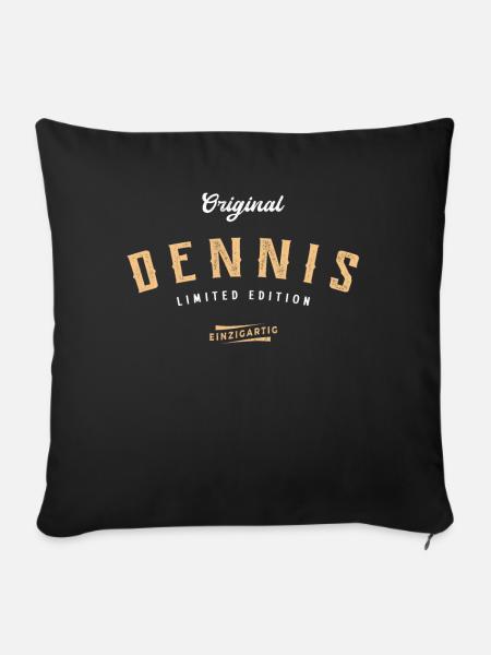 Dennis Limited Edition - Sofakissenbezug 45 x 45 cm - Schwarz