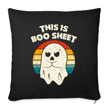 C’est Boo Sheet - Housse de coussin décorative 45 x 45 cm - noir - Devant