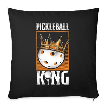 Pickleball Pickleball King - Sofakissenbezug 45 x 45 cm - Schwarz - Vorne