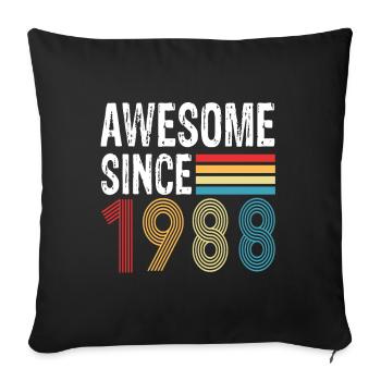 Awesome Since 1988 Birthday 1988 Vintage 1988 - Sofa pillowcase 17,3'' x 17,3'' (45 x 45 cm) - black - Front