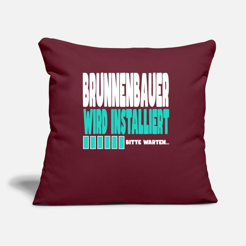 Brunnenbauer wird installiert Sofakissenbezug 45 x 45 cm