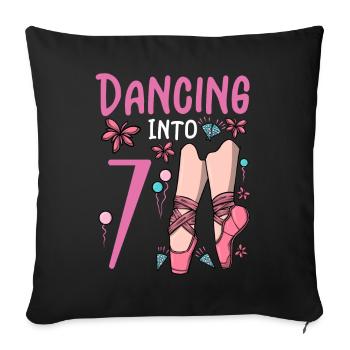 Ballet Shoes Dancing Ballerina 7 Ballett Birthday - Sofa pillowcase 17,3'' x 17,3'' (45 x 45 cm) - black - Front